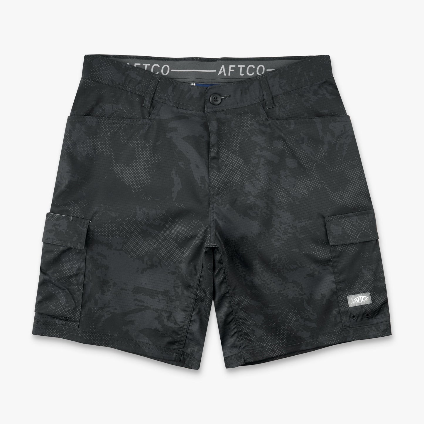 Mens Deckhand Camo Fishing Cargo Shorts - AFTCO