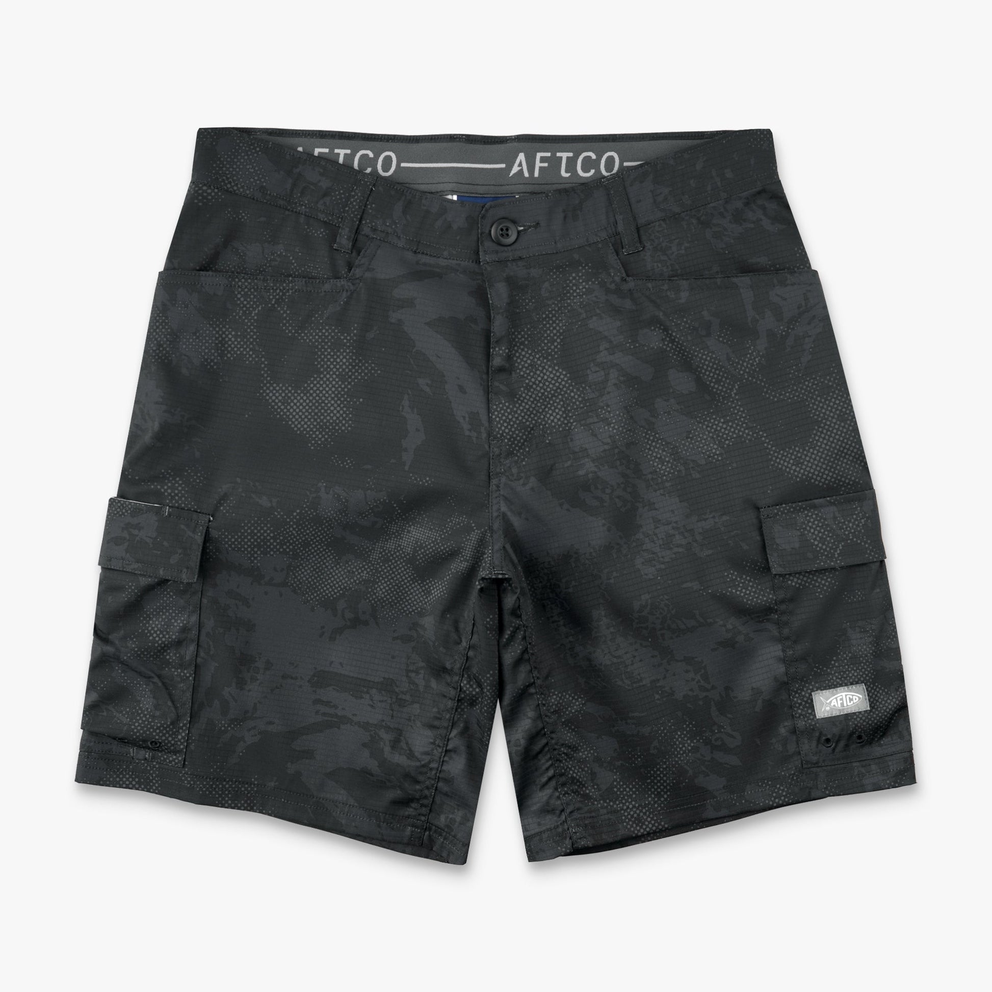 Mens Deckhand Camo Fishing Cargo Shorts - AFTCO