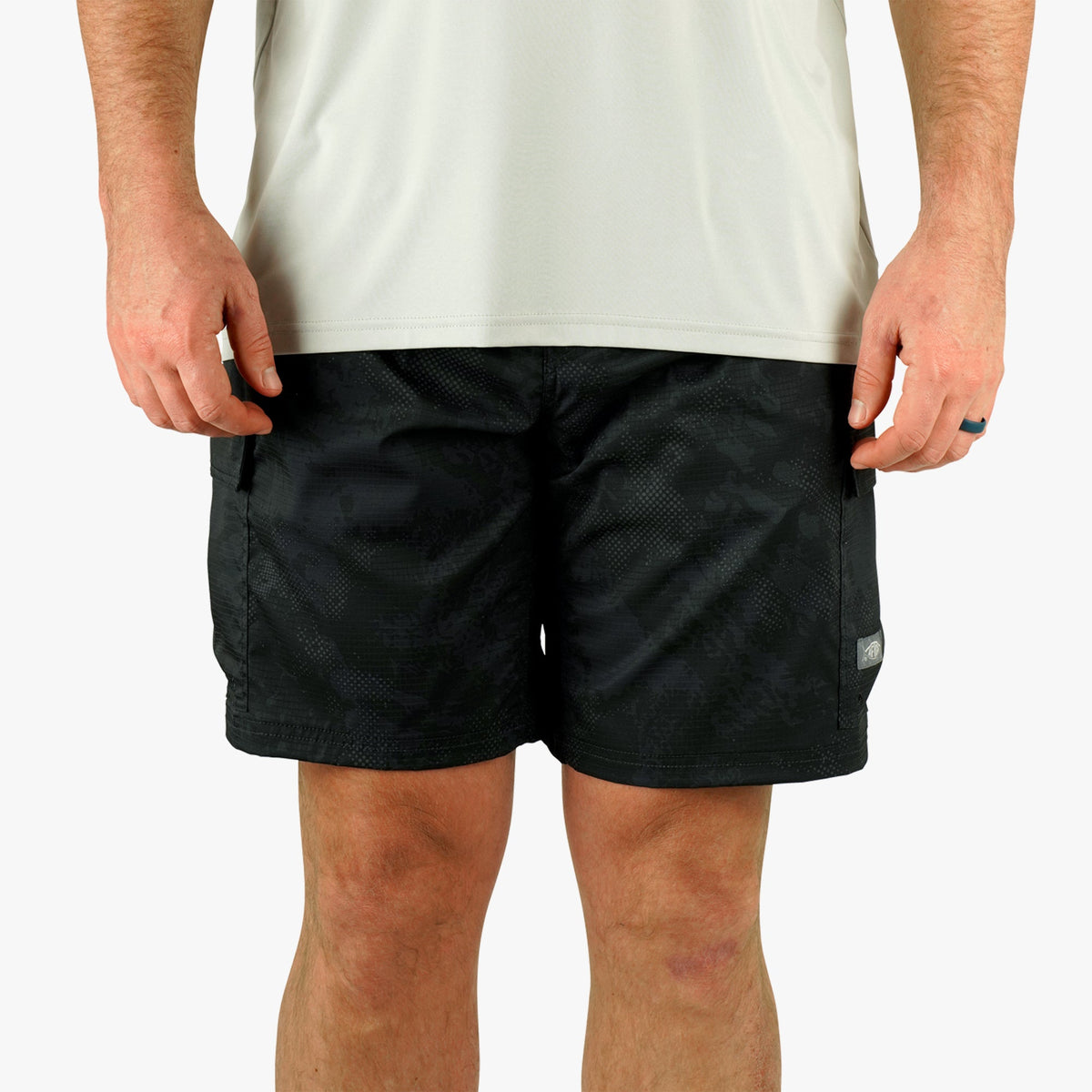 Mens Deckhand Camo Fishing Cargo Shorts - AFTCO