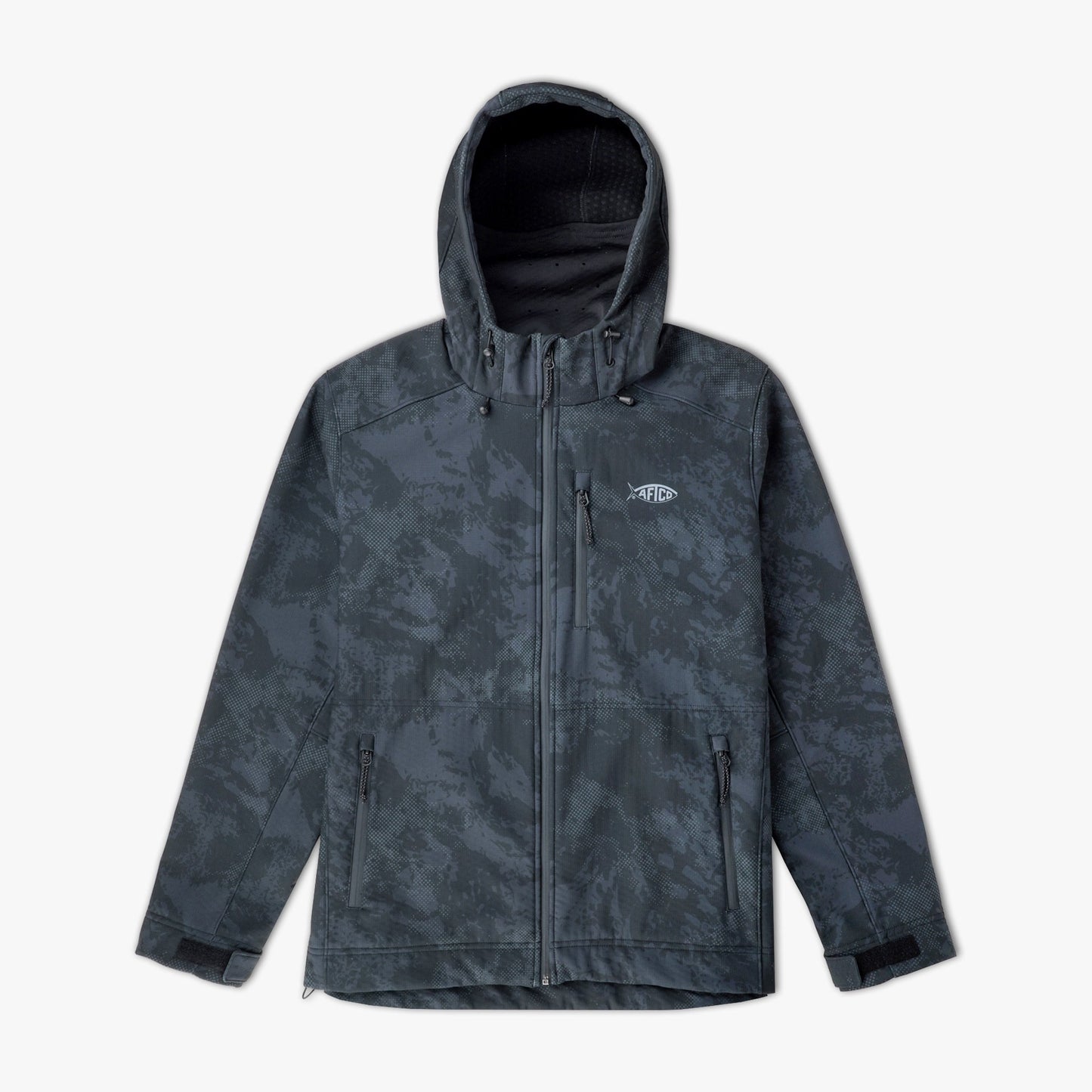 Mens Reaper Tactical Zip Up Camo Softshell Jacket - AFTCO