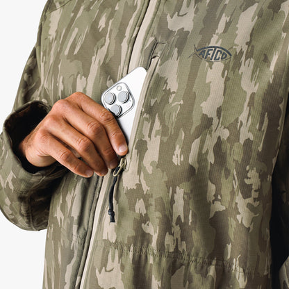Mens Reaper Tactical Zip Up Camo Softshell Jacket - AFTCO