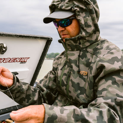 Mens Reaper Tactical Zip Up Camo Softshell Jacket - AFTCO
