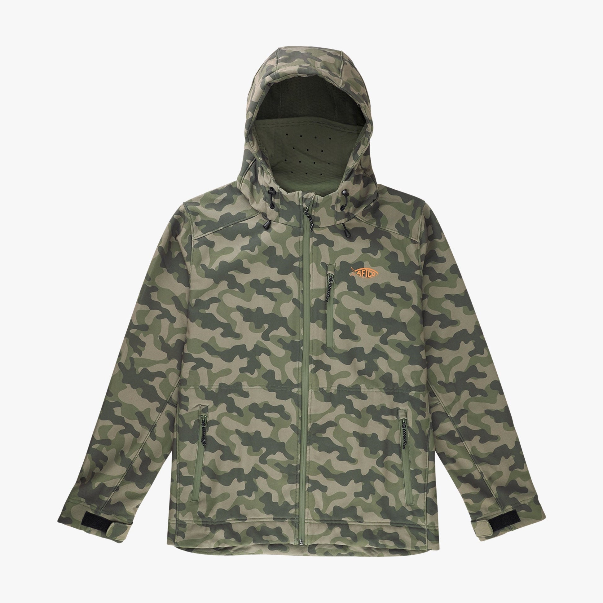 Mens Reaper Tactical Zip Up Camo Softshell Jacket - AFTCO