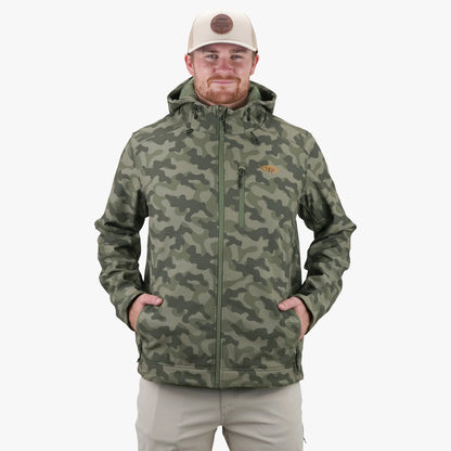Mens Reaper Tactical Zip Up Camo Softshell Jacket - AFTCO