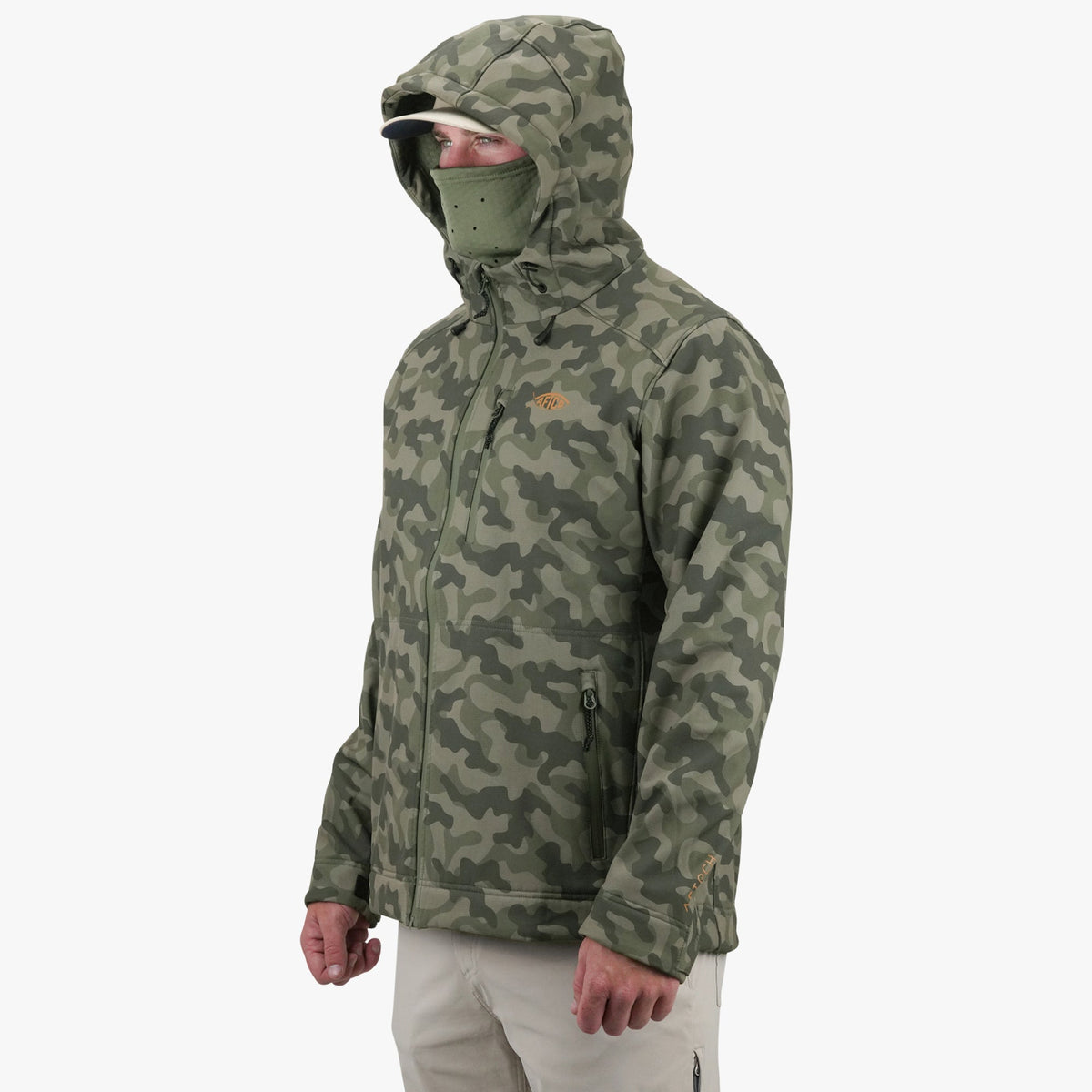 Mens Reaper Tactical Zip Up Camo Softshell Jacket - AFTCO