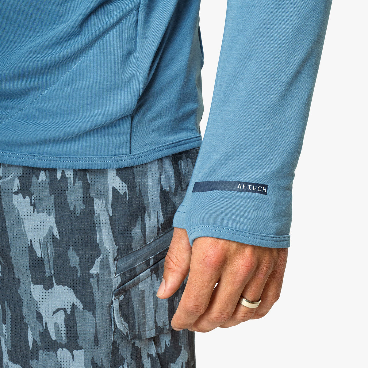Mens Tailwind Long Sleeve Hooded Sun Protection Shirt - AFTCO