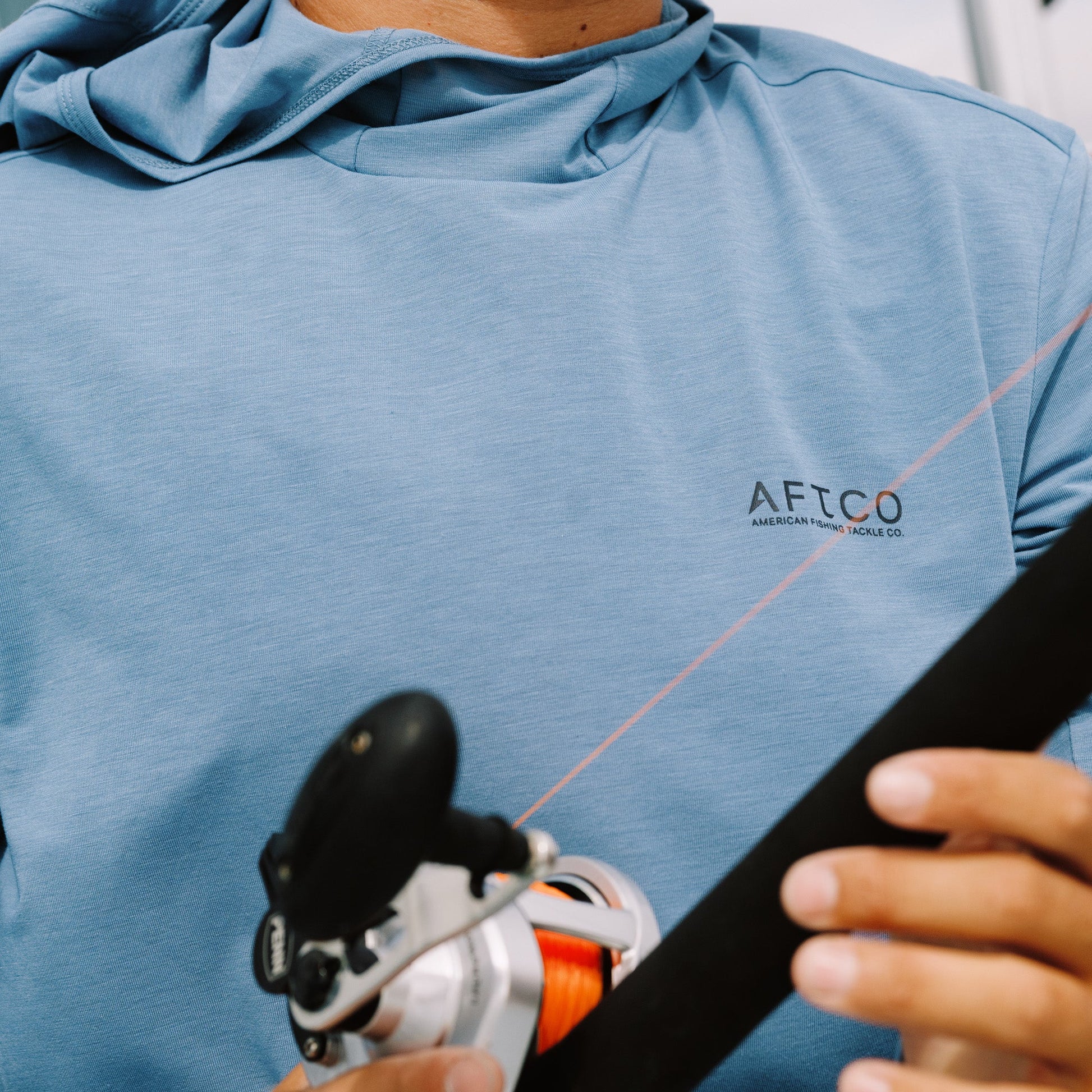 Mens Tailwind Long Sleeve Hooded Sun Protection Shirt - AFTCO