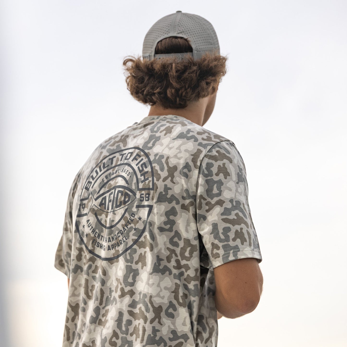 Mens Ocean Bound Printed Short Sleeve Fishing Shirts - AFTCO