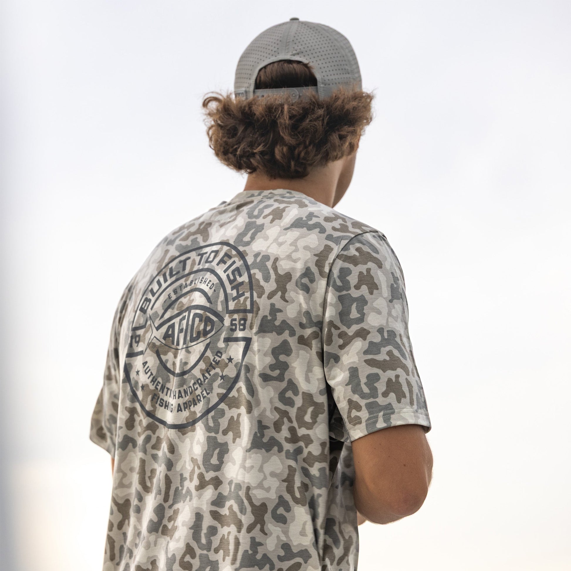 Mens Ocean Bound Printed Short Sleeve Fishing Shirts - AFTCO