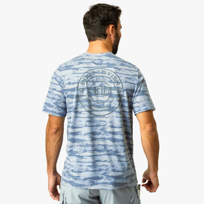 Mens Ocean Bound Printed Short Sleeve Fishing Shirts - AFTCO