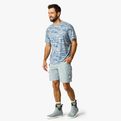 Mens Ocean Bound Printed Short Sleeve Fishing Shirts - AFTCO
