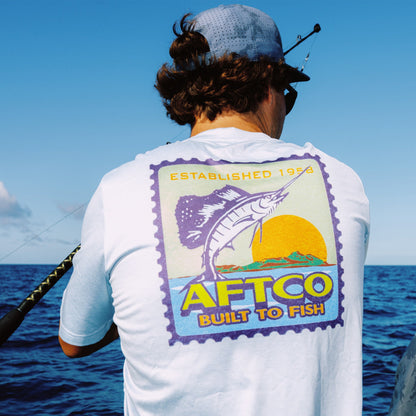 Mens Greetings Short Sleeve Sun Protection Shirt - AFTCO