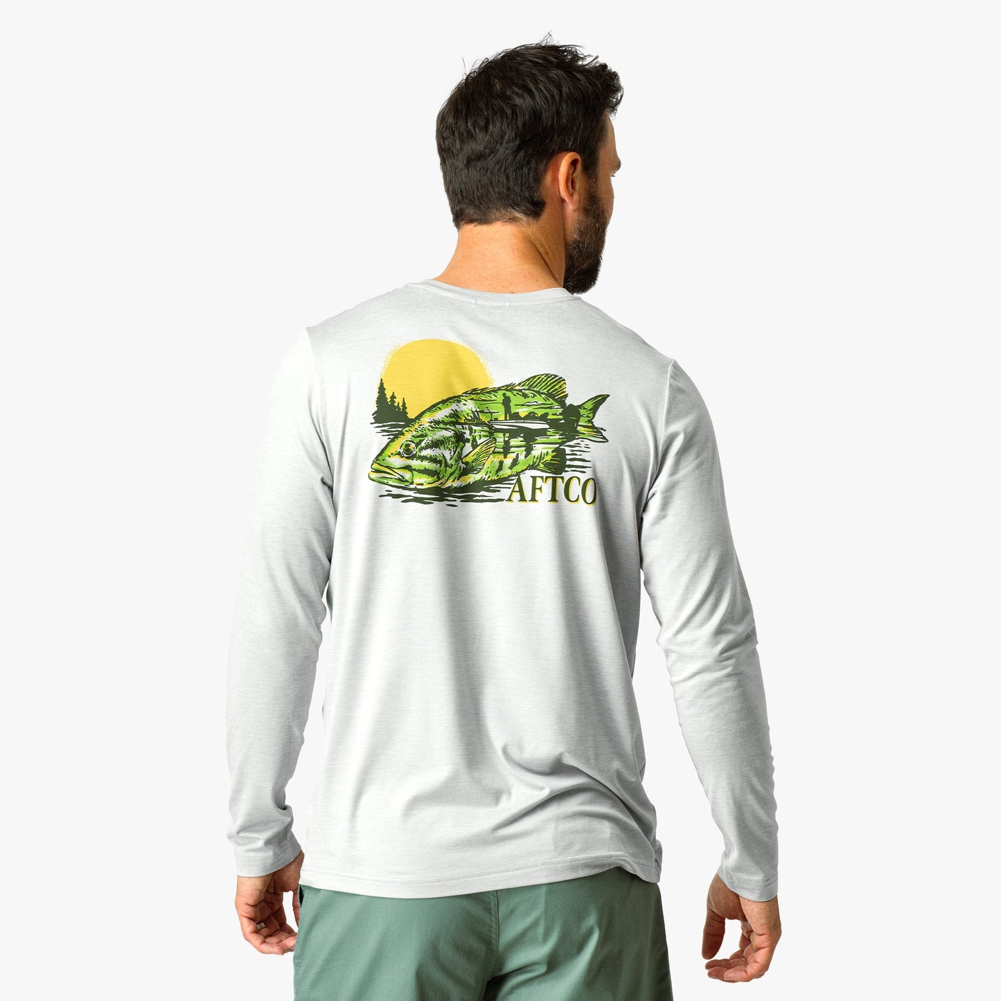 Mens Reflection Long Sleeve Sun Protection Shirt - AFTCO