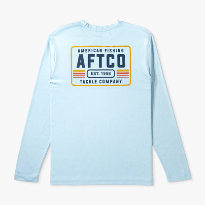 Mens License Plate Long Sleeve Sun Protection Shirt - AFTCO