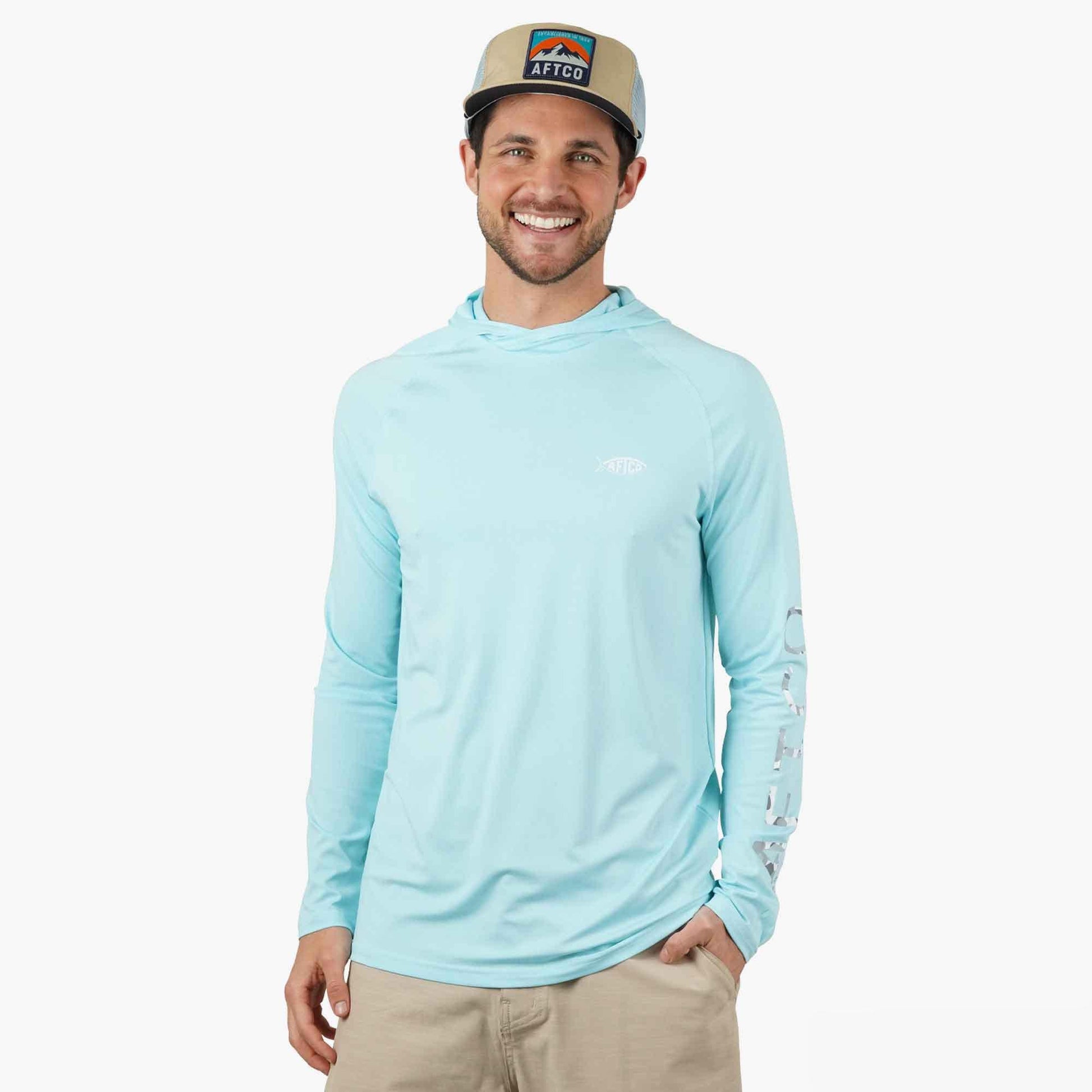 Mens Samurai Long Sleeve Sun Protection Hoodie - AFTCO