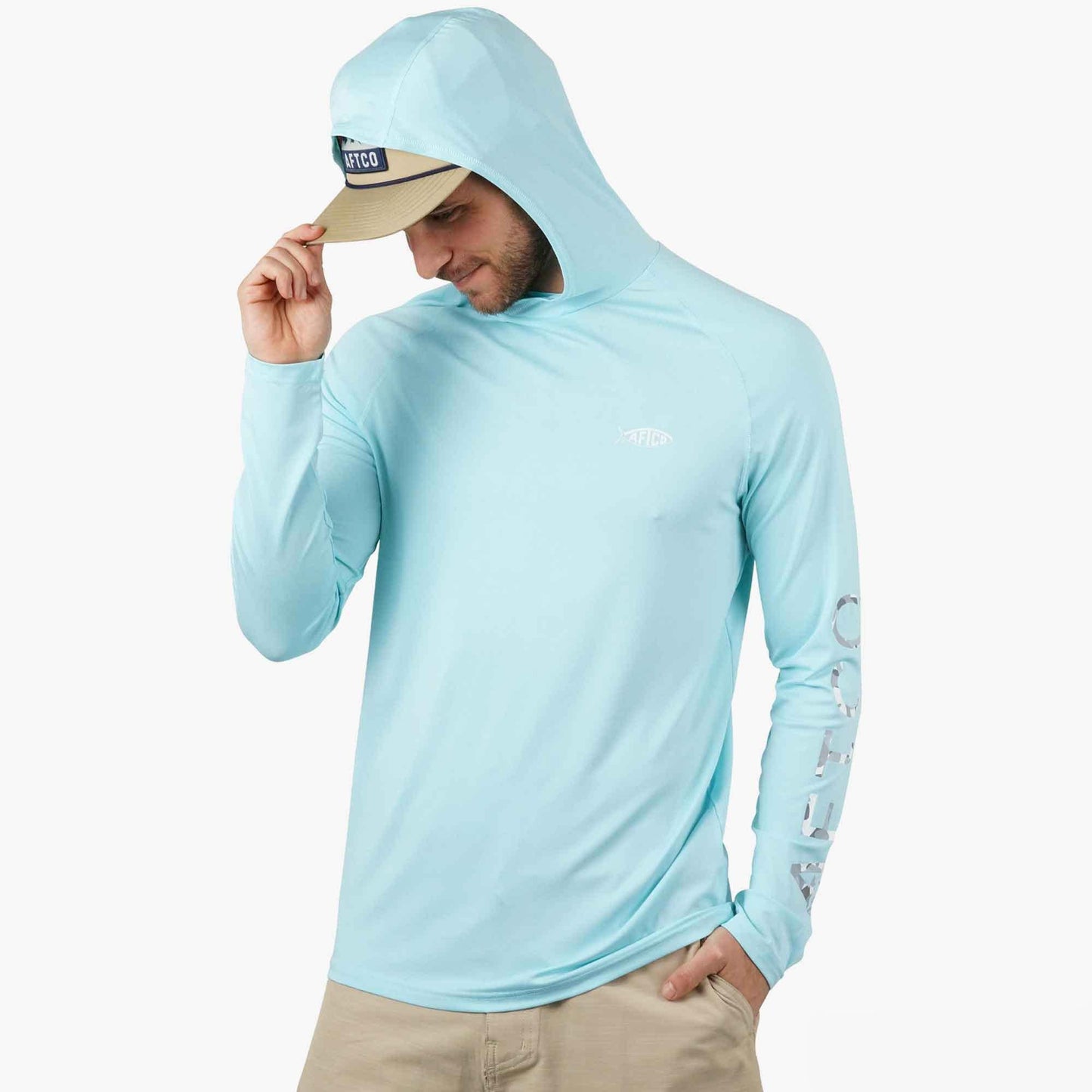 Mens Samurai Long Sleeve Sun Protection Hoodie - AFTCO