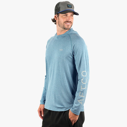 Mens Samurai Long Sleeve Sun Protection Hoodie - AFTCO