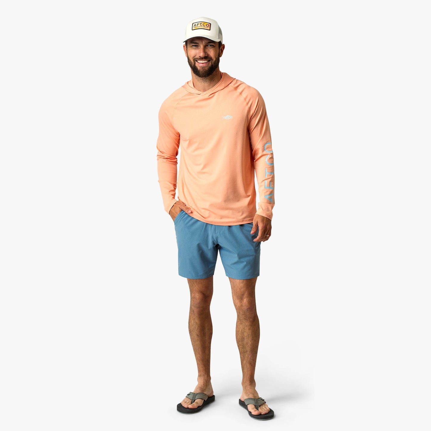 Mens Samurai Long Sleeve Sun Protection Hoodie - AFTCO