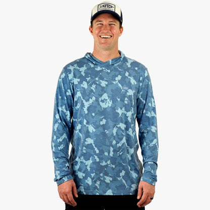 Mens Ocean Bound Hooded Performance Shirt - AFTCO