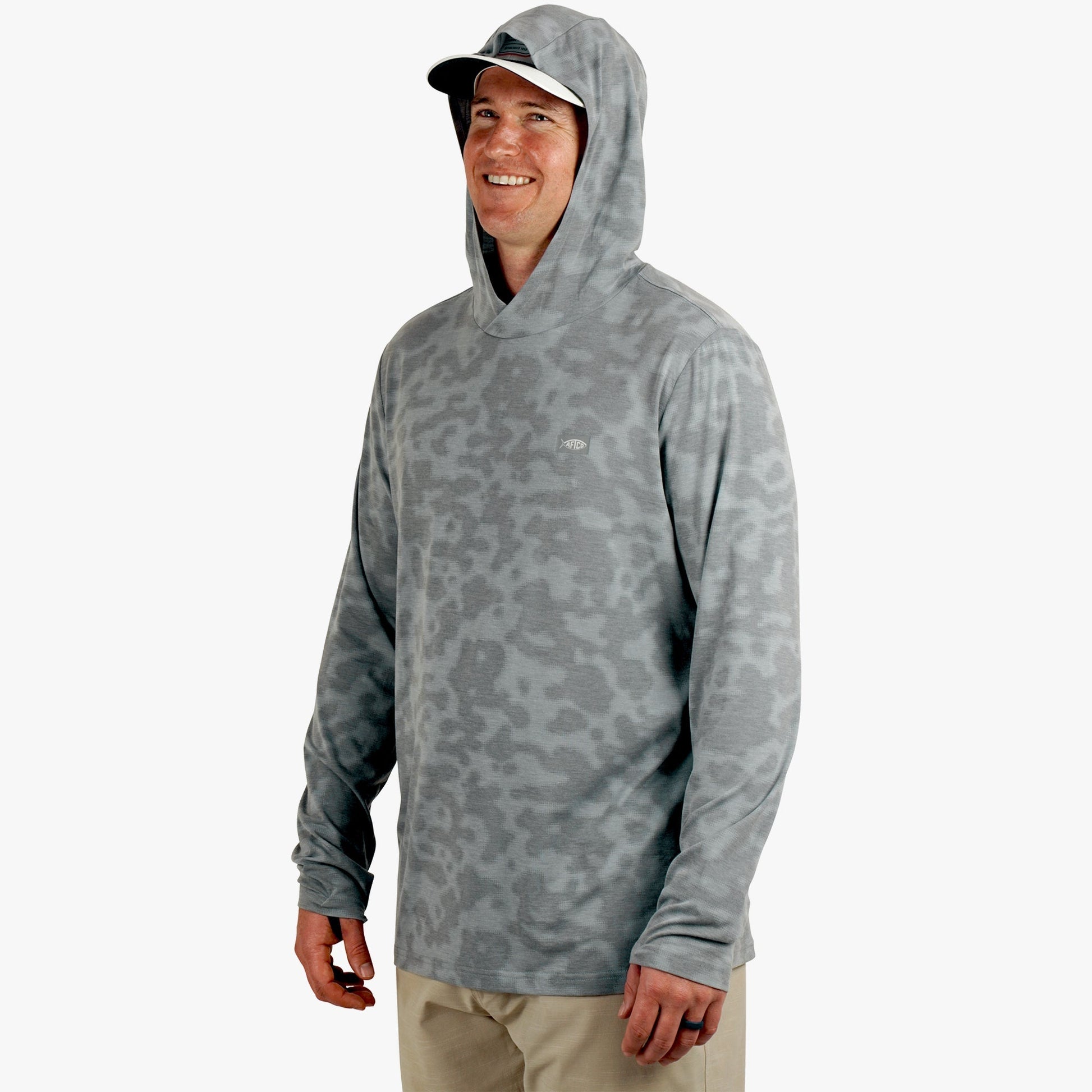 Mens Ocean Bound Hooded Performance Shirt - AFTCO