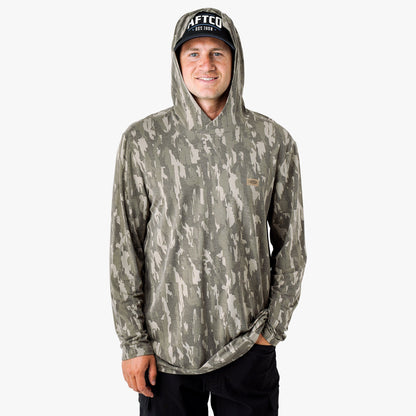 Mens Ocean Bound Hooded Performance Shirt - AFTCO