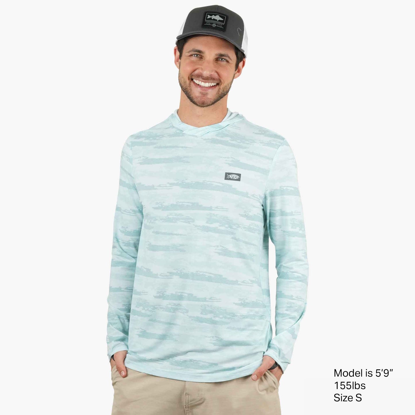 Mens Ocean Bound Hooded Performance Shirt - AFTCO