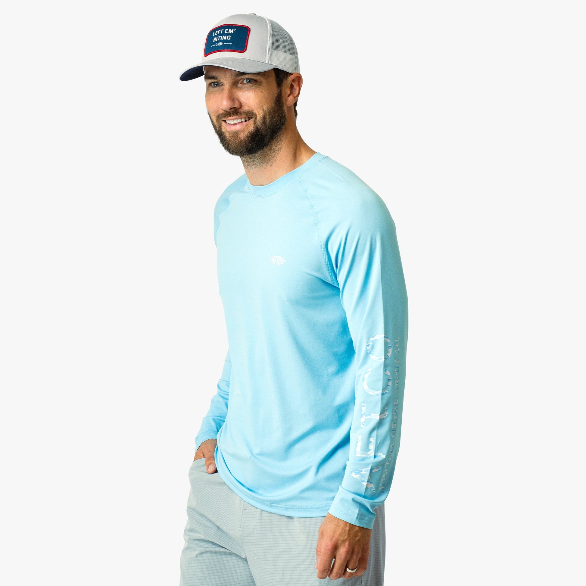 Mens Men's Long Sleeve Sun Protection Shirt - Samurai by AFTCO - AFTCO