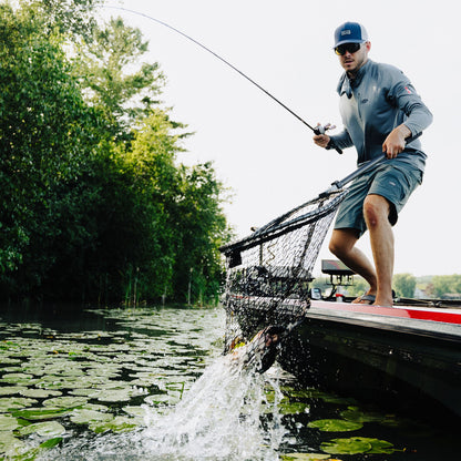 Mens Jason Christie's Hooded LS Bass Fishing Performance Shirt - AFTCO