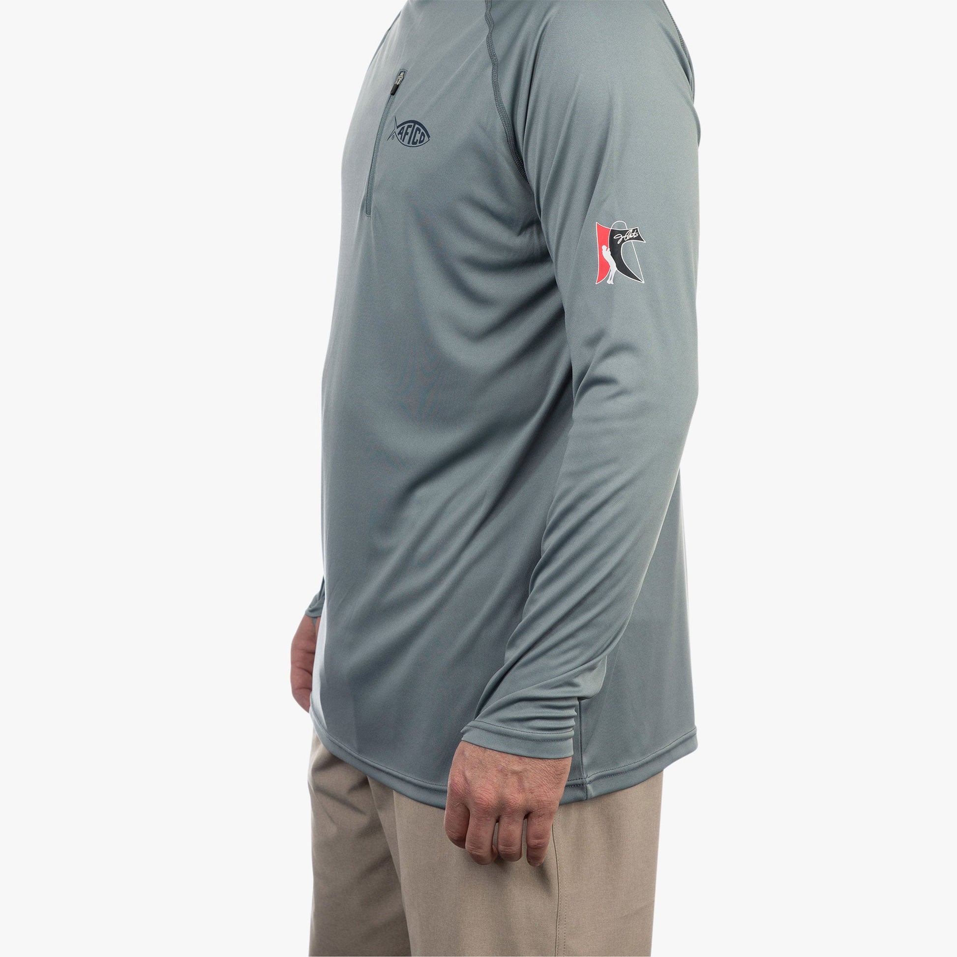 Mens Jason Christie's Hooded LS Bass Fishing Performance Shirt - AFTCO