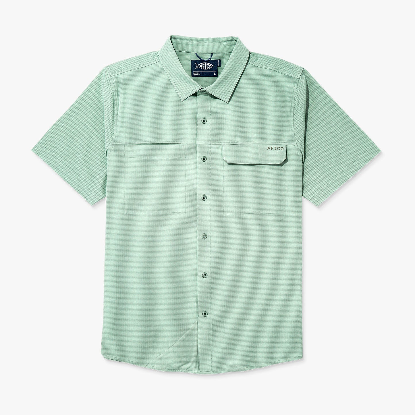 Mens Air O Mesh SS Button Down Fishing Shirt - AFTCO