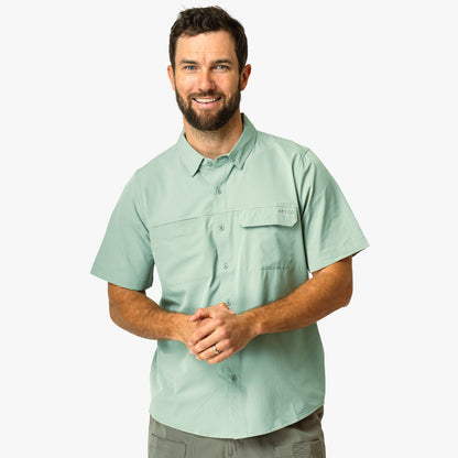 Mens Air O Mesh SS Button Down Fishing Shirt - AFTCO