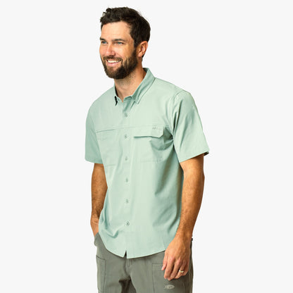 Mens Air O Mesh SS Button Down Fishing Shirt - AFTCO