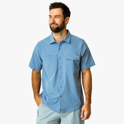 Mens Air O Mesh SS Button Down Fishing Shirt - AFTCO