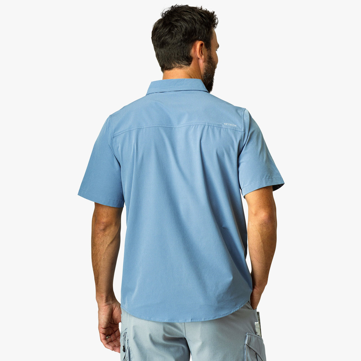 Mens Air O Mesh SS Button Down Fishing Shirt - AFTCO