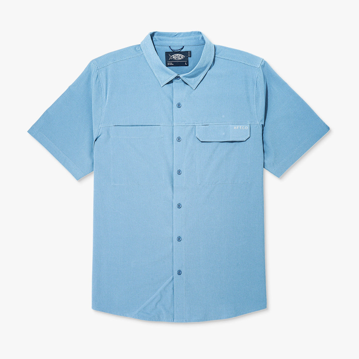 Mens Air O Mesh SS Button Down Fishing Shirt - AFTCO