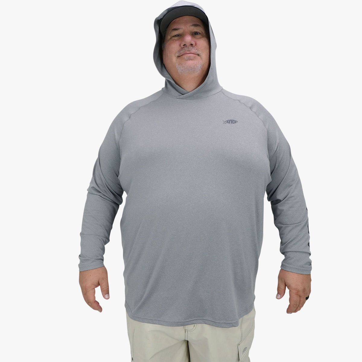 Mens Big Guy Samurai Hooded Performance Shirt - AFTCO