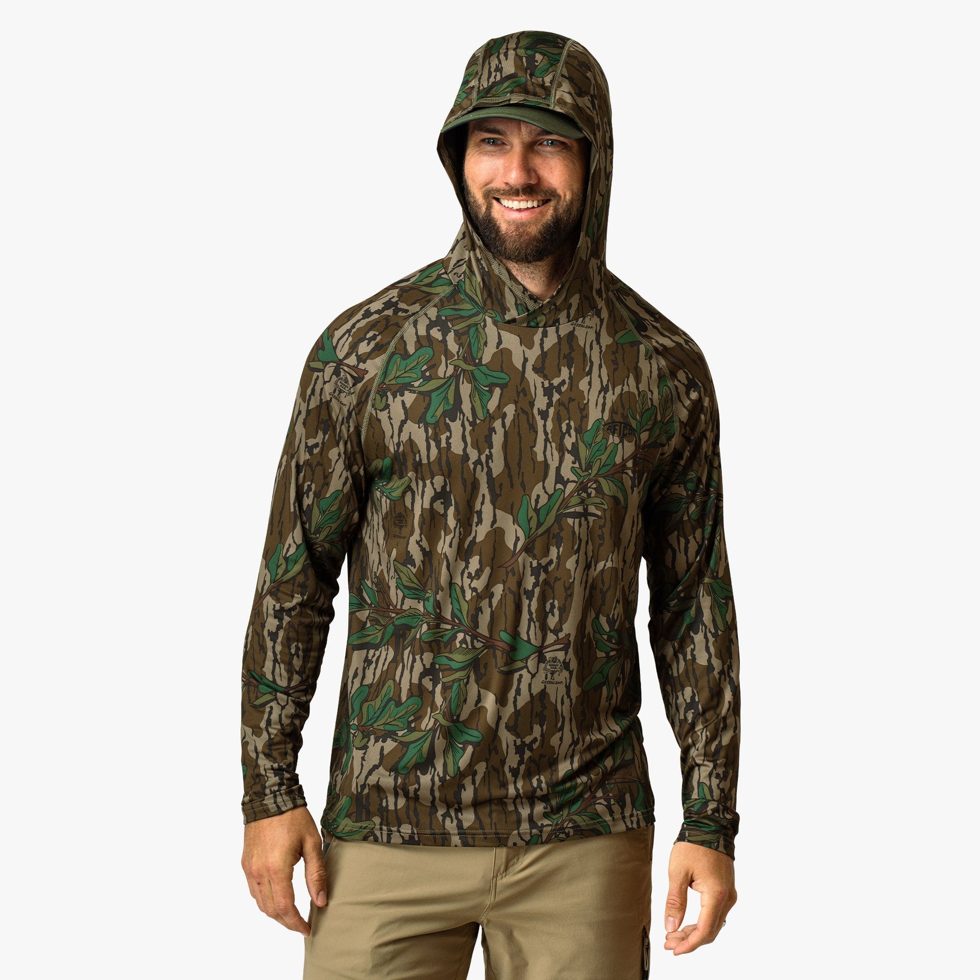 Mens Mossy Oak® Camo Performance Hood - AFTCO