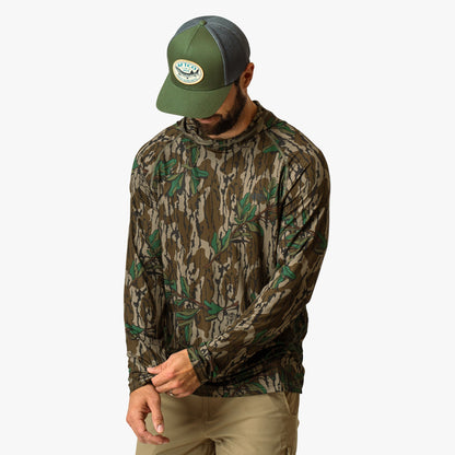 Mens Mossy Oak® Camo Performance Hood - AFTCO
