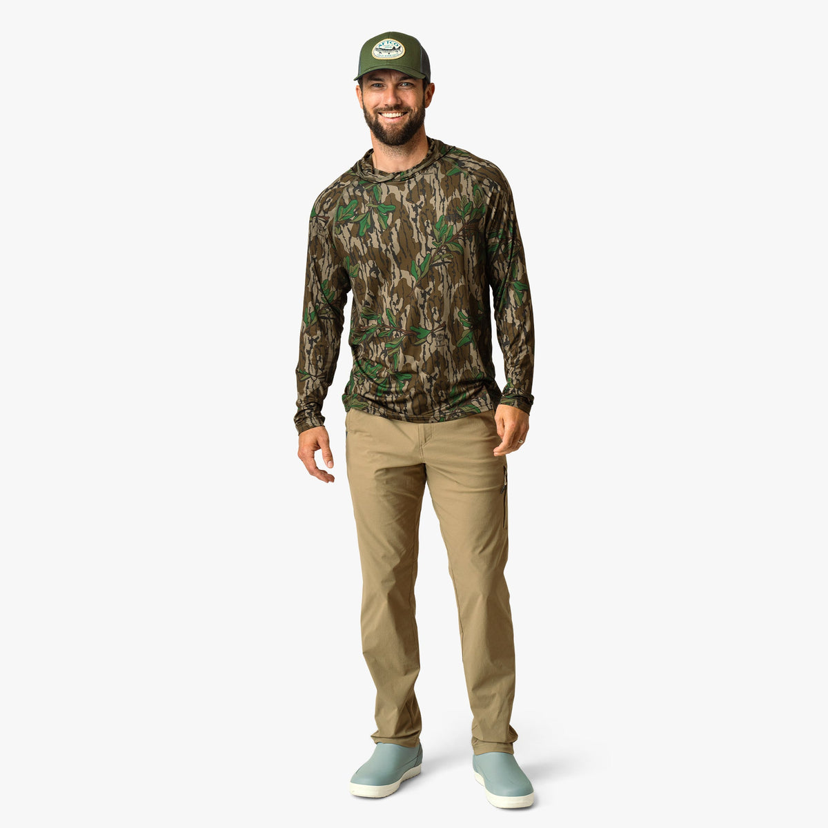 Mens Mossy Oak® Camo Performance Hood - AFTCO