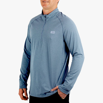Mens Air O Mesh 1/4 Zip Performance Shirt - AFTCO