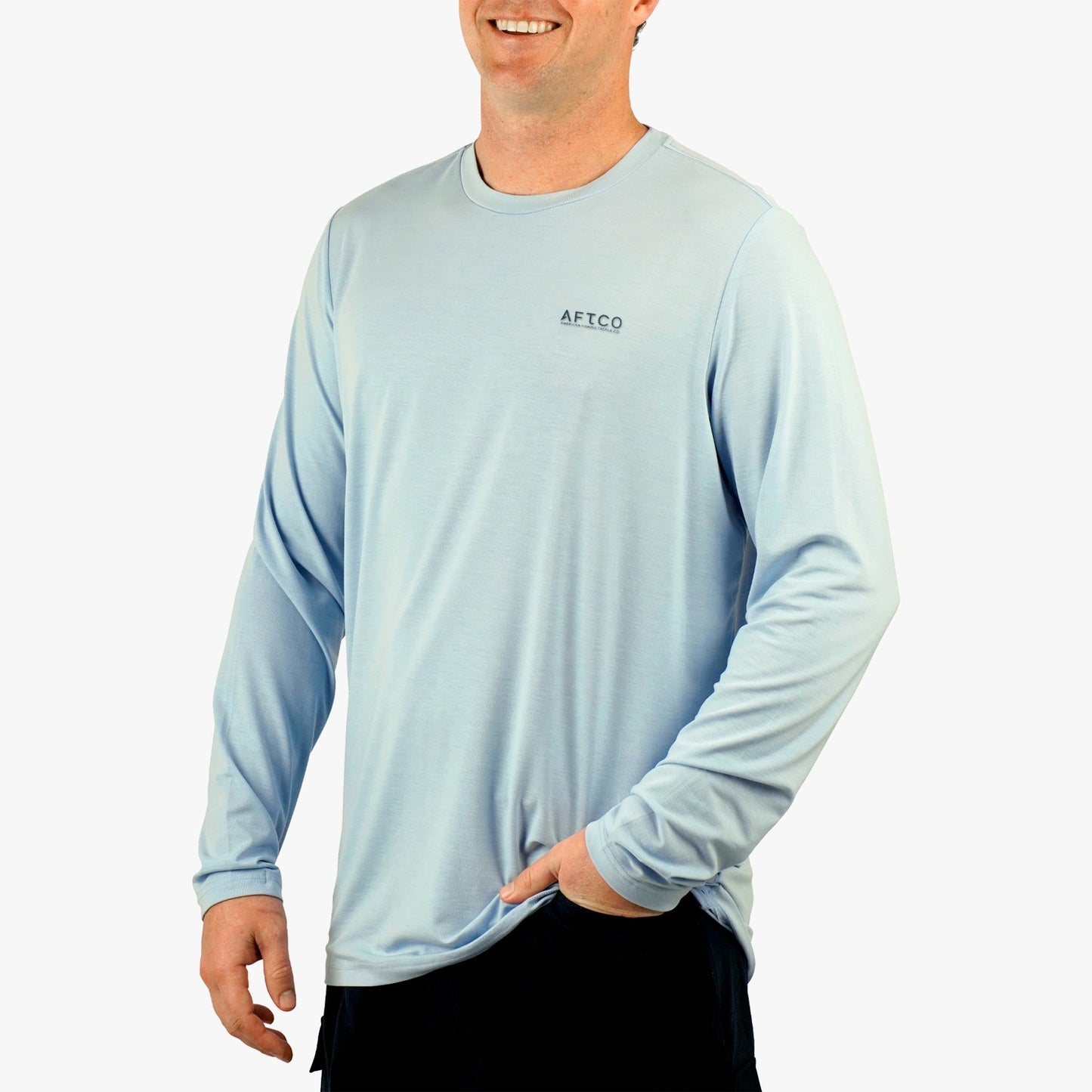Mens Ocean Bound LS UV Protection Fishing Shirts - AFTCO