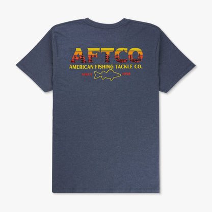 Mens Sunset Views SS Fishing T-Shirts - AFTCO