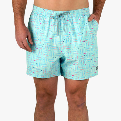 Mens Strike Printed Swim Trunks - AFTCO
