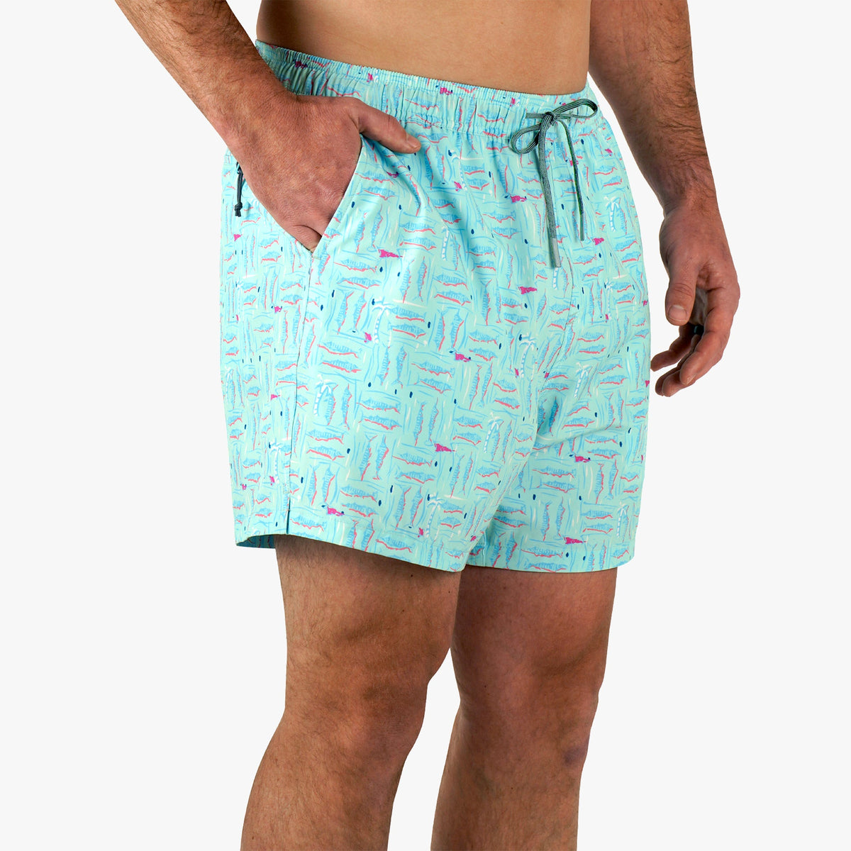 Mens Strike Printed Swim Trunks - AFTCO