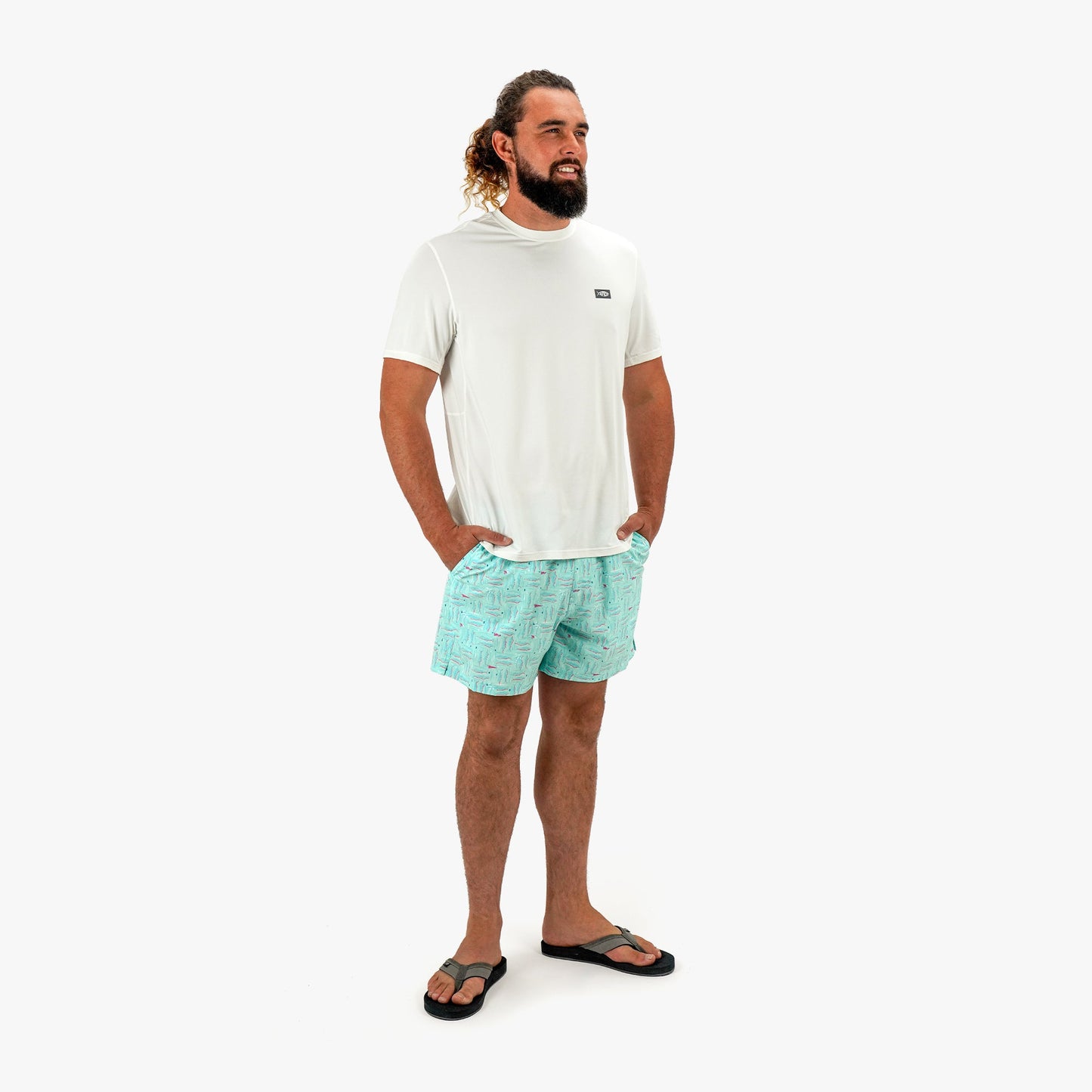 Mens Strike Printed Swim Trunks - AFTCO