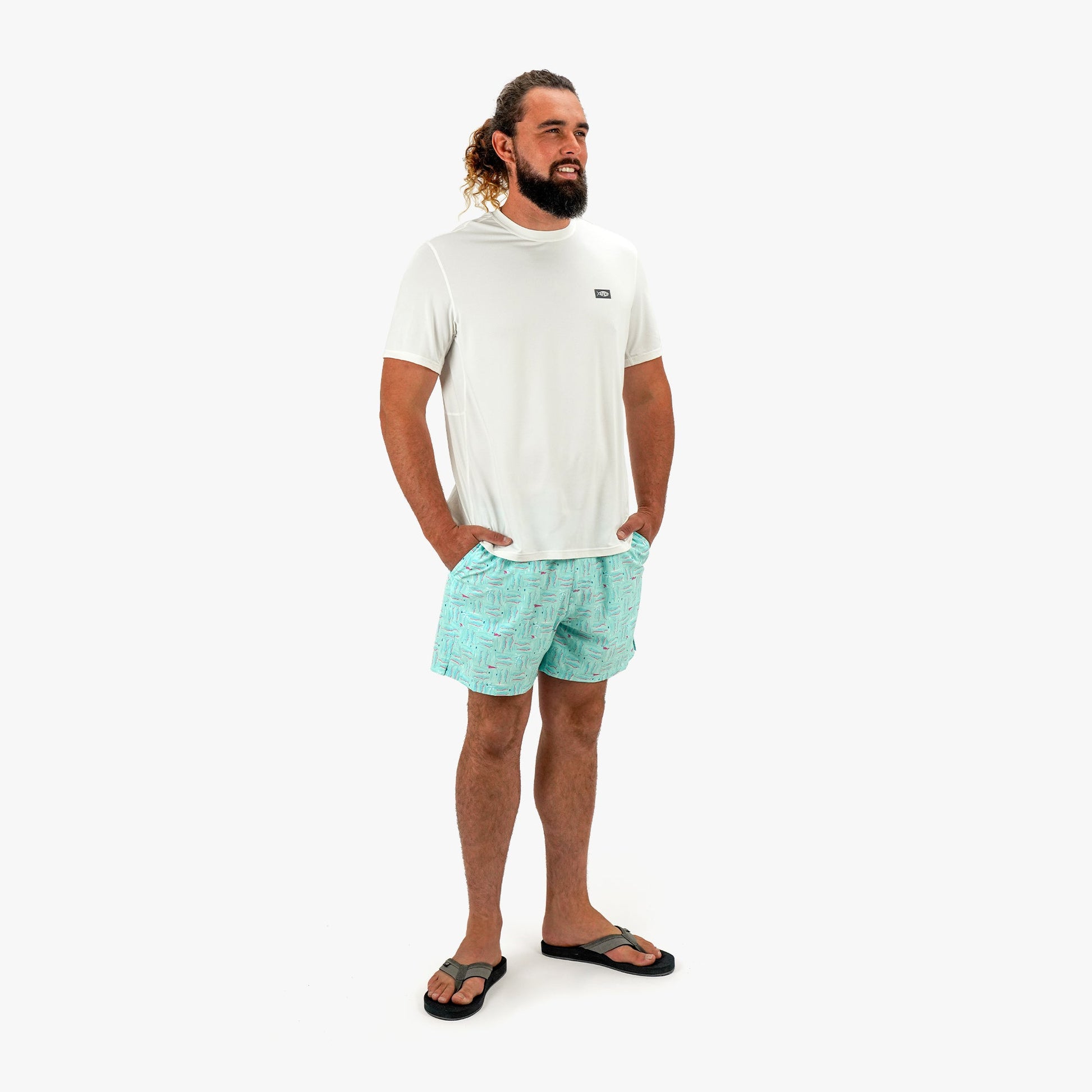 Mens Strike Printed Swim Trunks - AFTCO