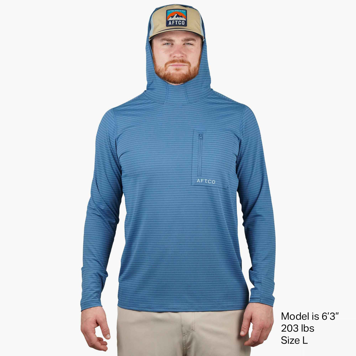 Mens Channel Hooded Performance Shirt - AFTCO