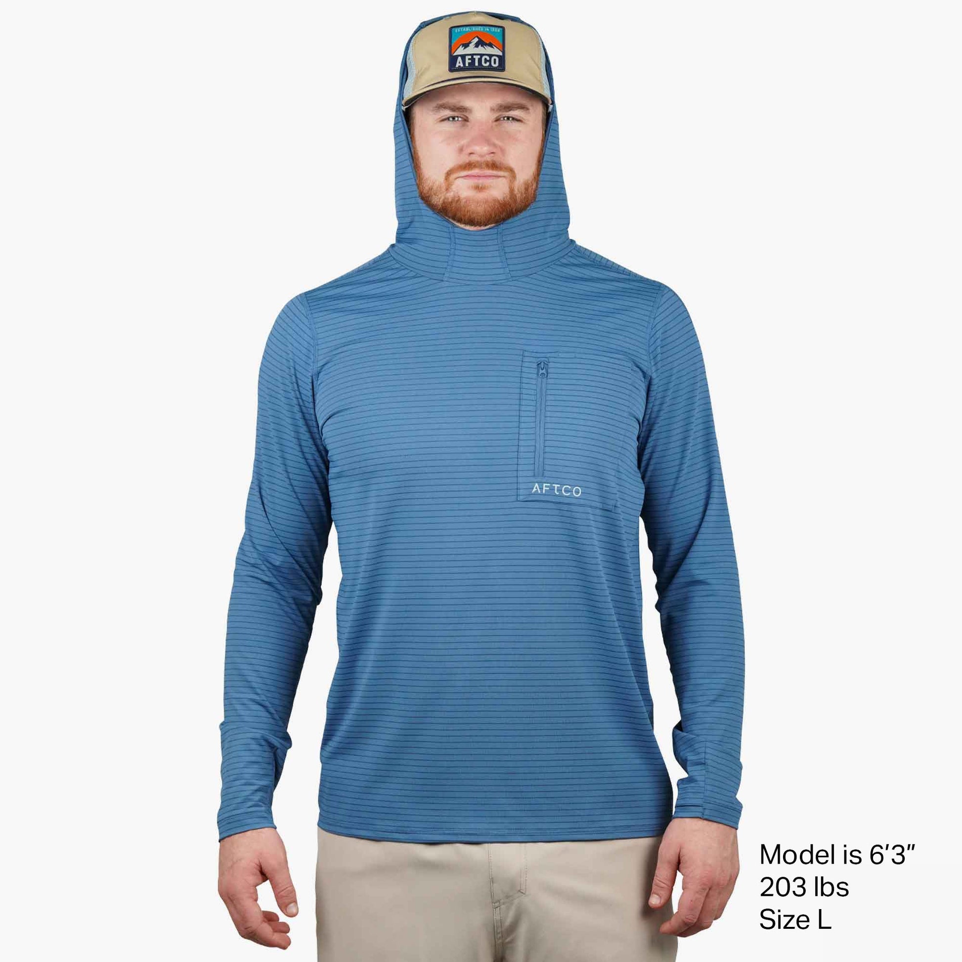 Mens Channel Hooded Performance Shirt - AFTCO