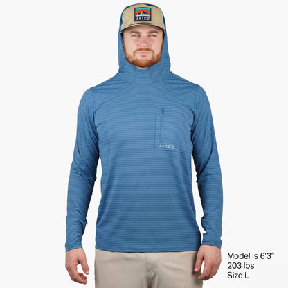 Mens Channel Hooded Performance Shirt - AFTCO
