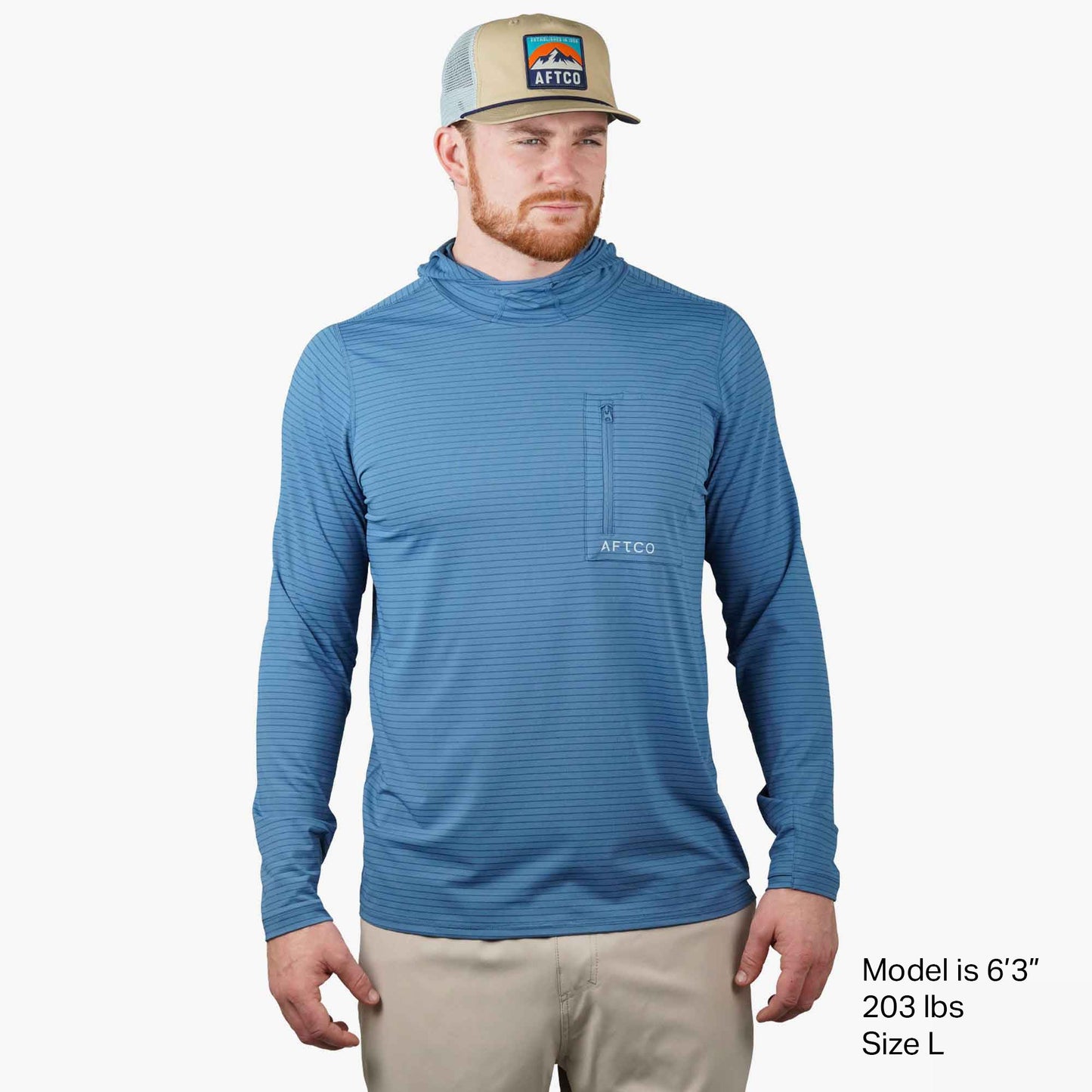 Mens Channel Hooded Performance Shirt - AFTCO